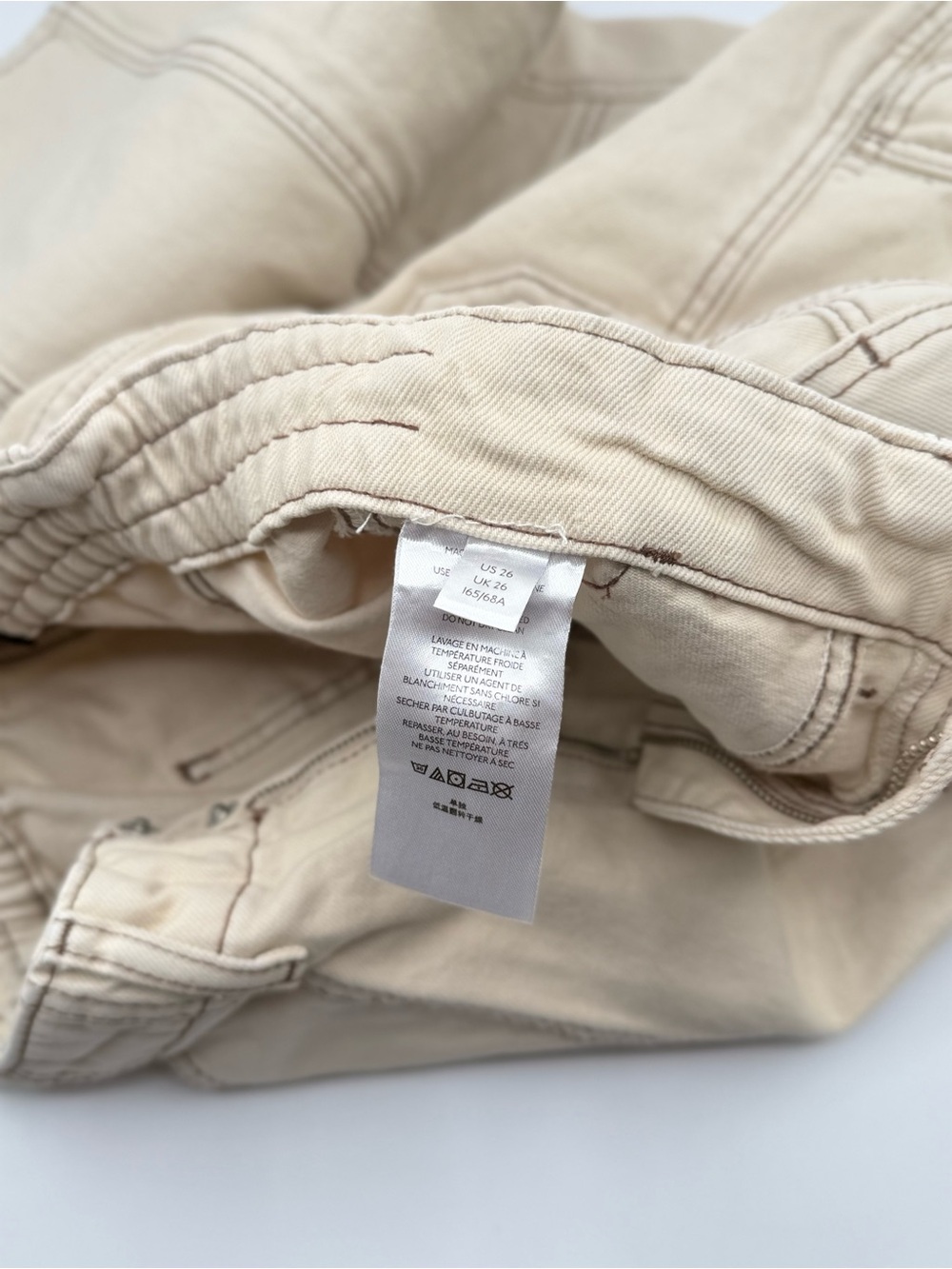 BDG Urban Outfitters Beige Cargo Pants Utility Grunge Streetwear Womens Size 26 - Picture 7 of 8